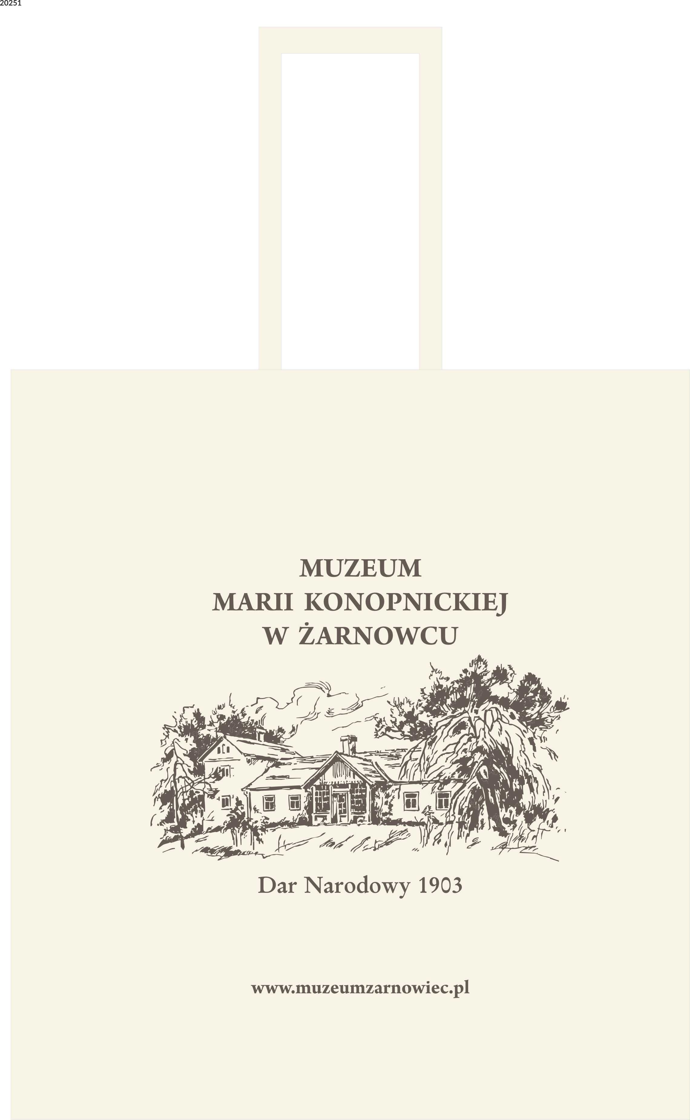 Torba na zakupy z Dworkiem Marii Konopnickiej w Żarnowcu